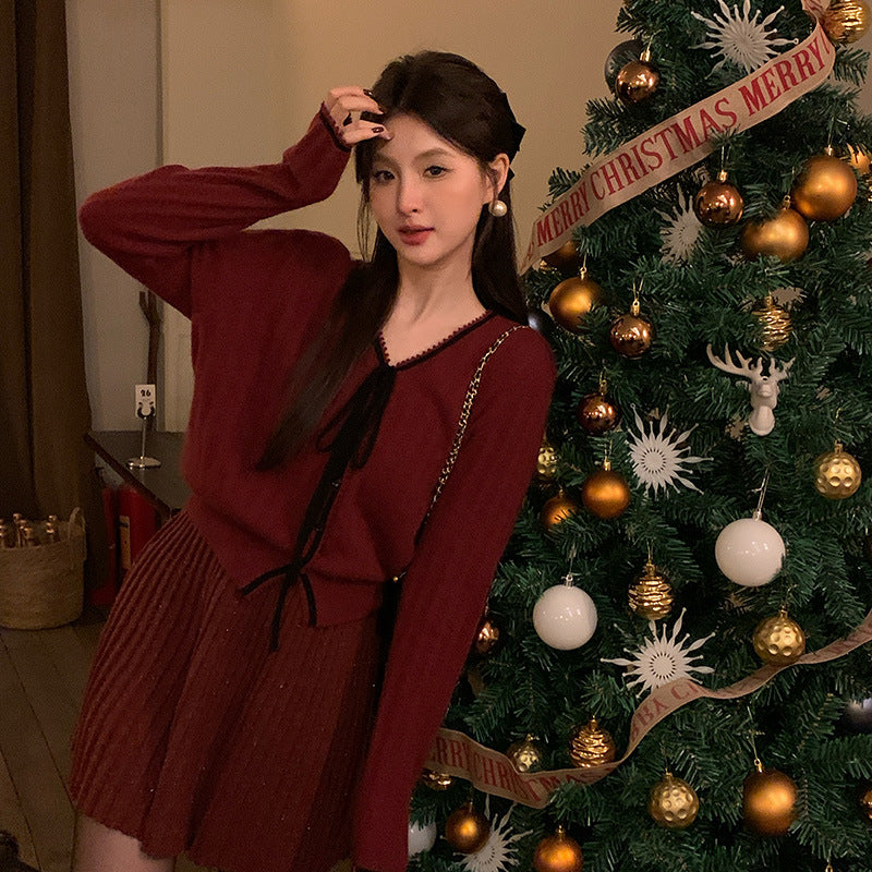 2025 popular winter new temperament versatile Australian wool bottoming shirt long-sleeved knitted sweater women's top 25198