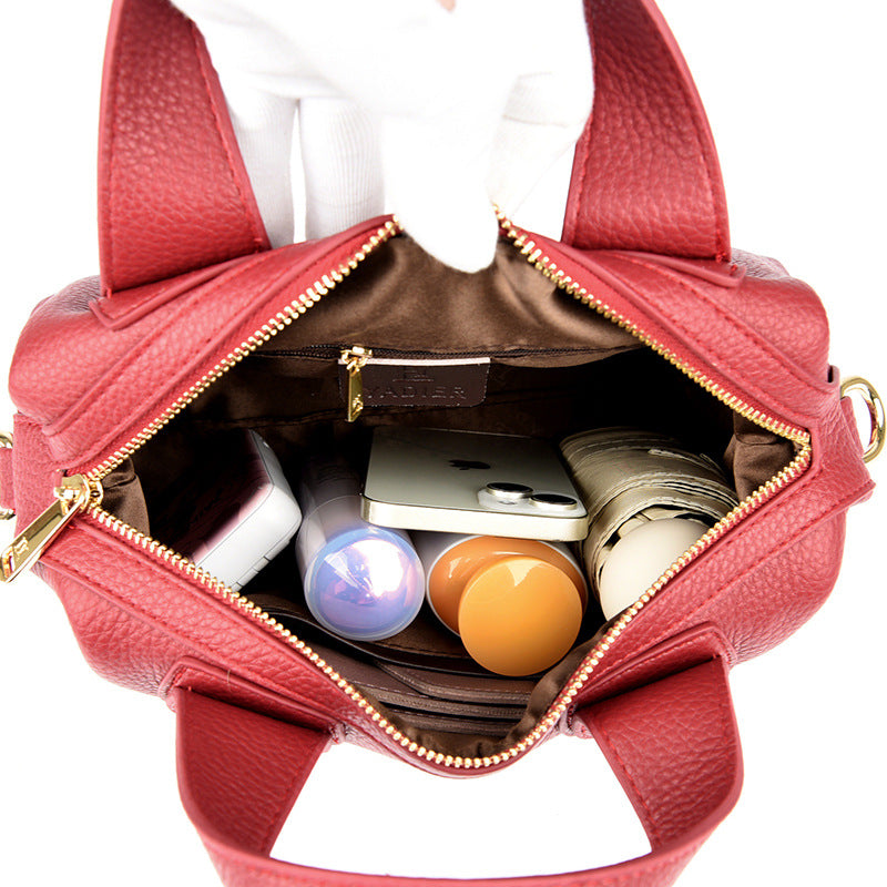 2025 Handbag, new fashionable and high-end bag, women's simple work commuter women's bag, large-capacity shoulder bag can be messaged
