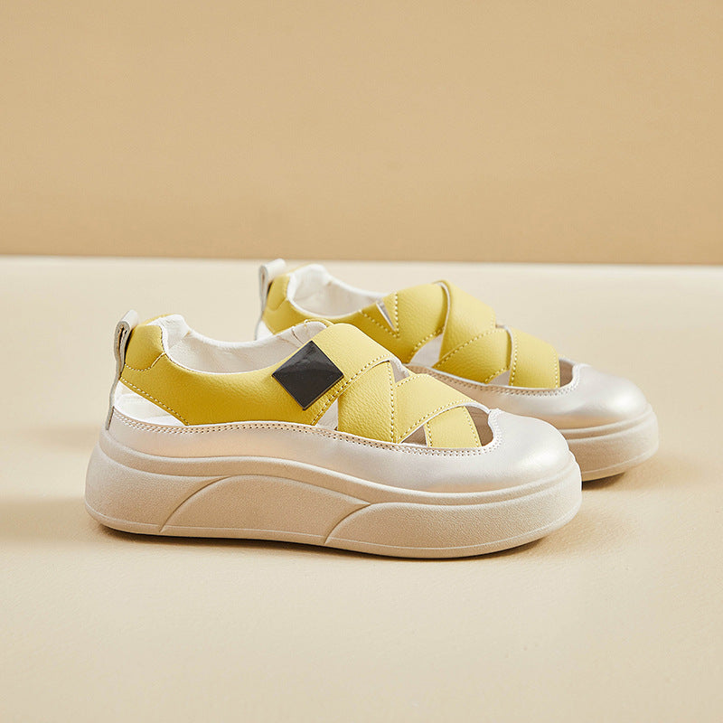 2025 summer little white shoes new Korean version ins female students height increase breathable sports board shoes casual shoes XQ-W18
