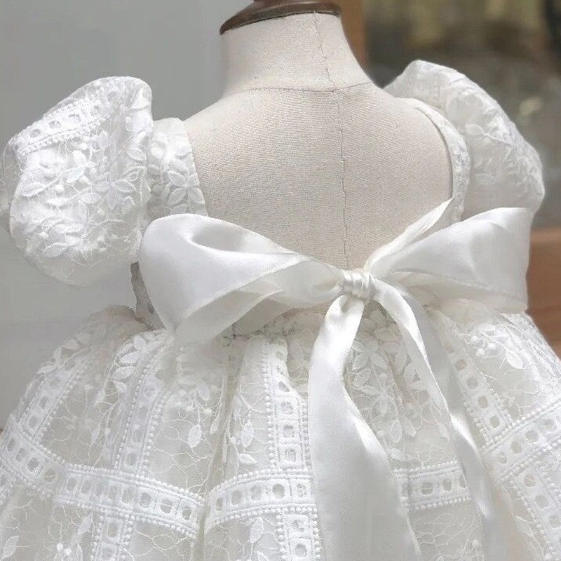 Xiangtuibao One-Year-Old Baby Girl Dress Western Style Girl's One Hundred Days Spring and Summer Pettiskirt Flower Girl Wedding Little Girl Princess Dress