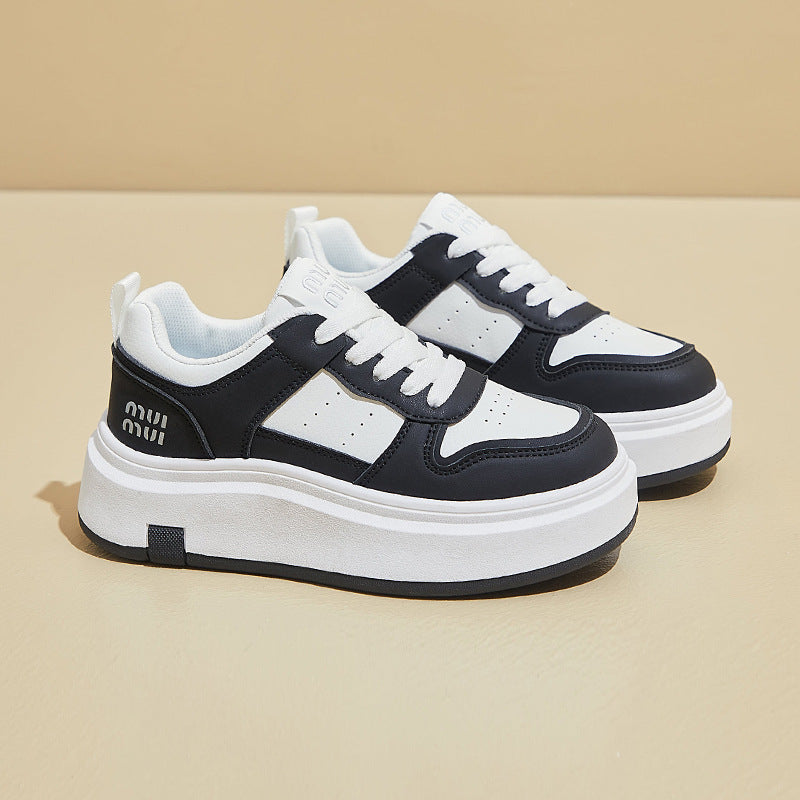 2025 spring little white shoes new Korean version ins female students platform heightening sports board shoes casual street shot ZS81