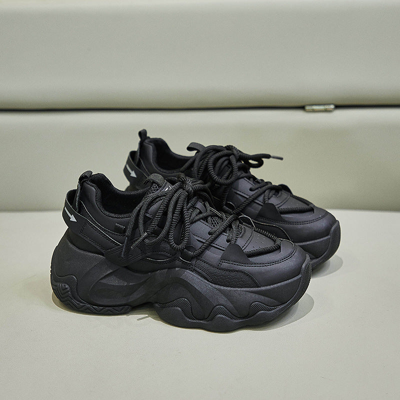 2025 ins Korean version of the new dad shoes for women spring student sports running shoes casual thick sole height increase FB3306