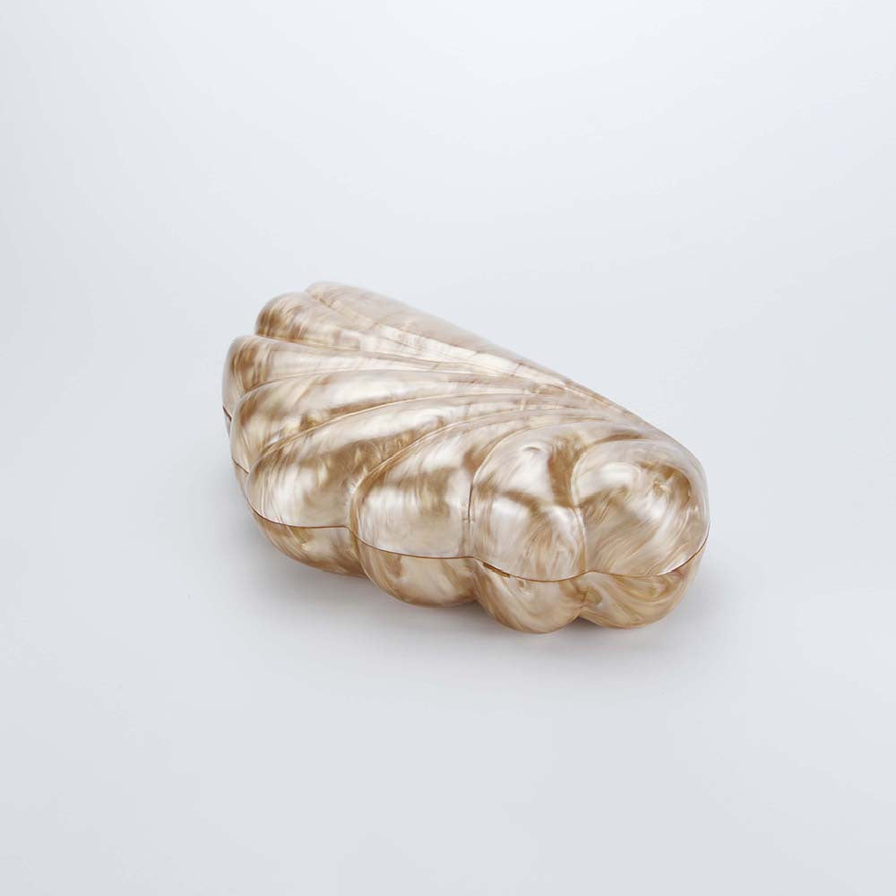 Popular trade women's 2025 new oblique span bag shell fan-shaped acrylic bag fashion wedding dinner clutch bag