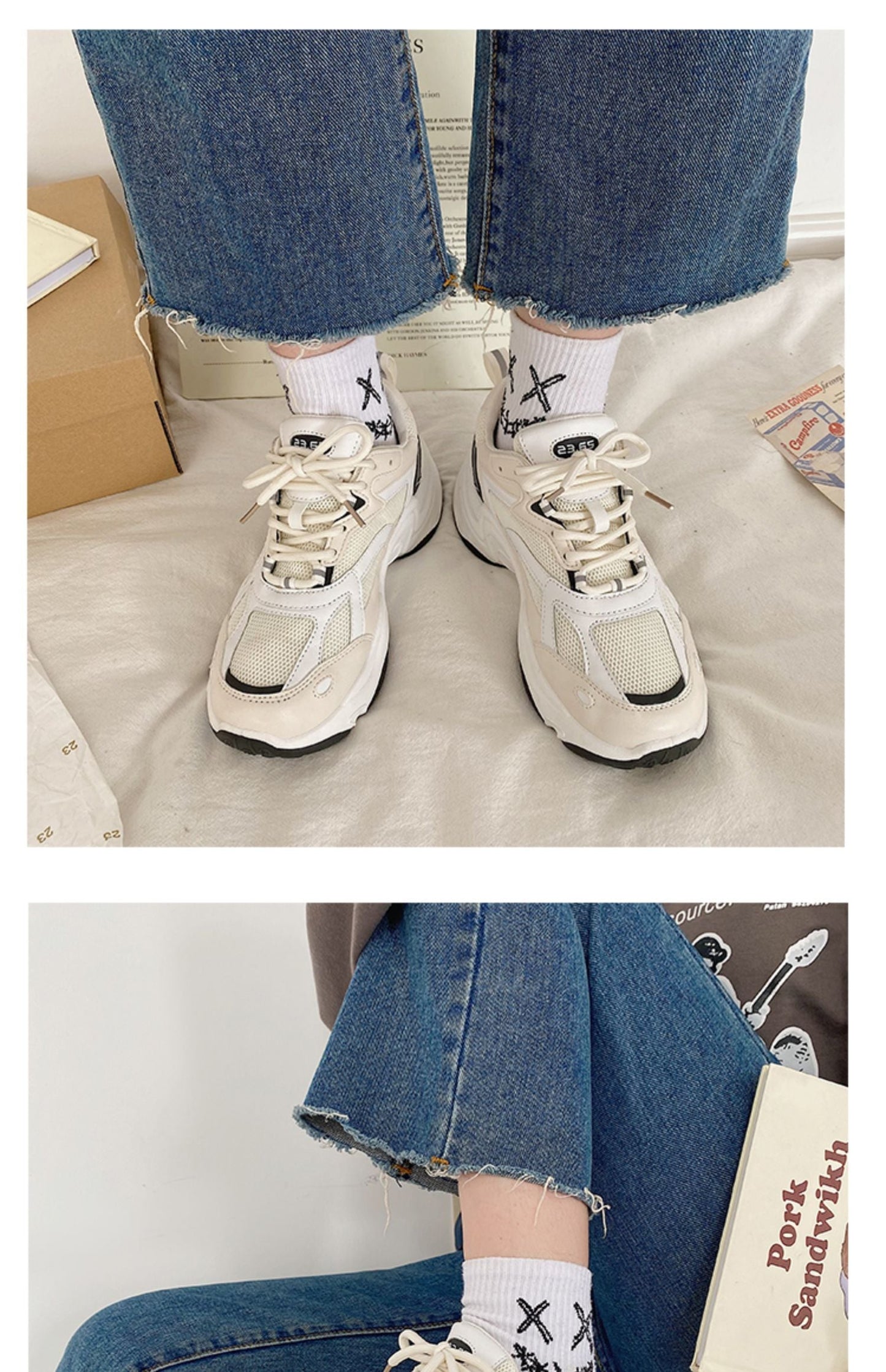 xiangtuibao Women Sneakers New Spring Autumn Casual Dad Shoes Trainers Basket Femme Sports Vulcanized Platform Sneakers Women Shoes