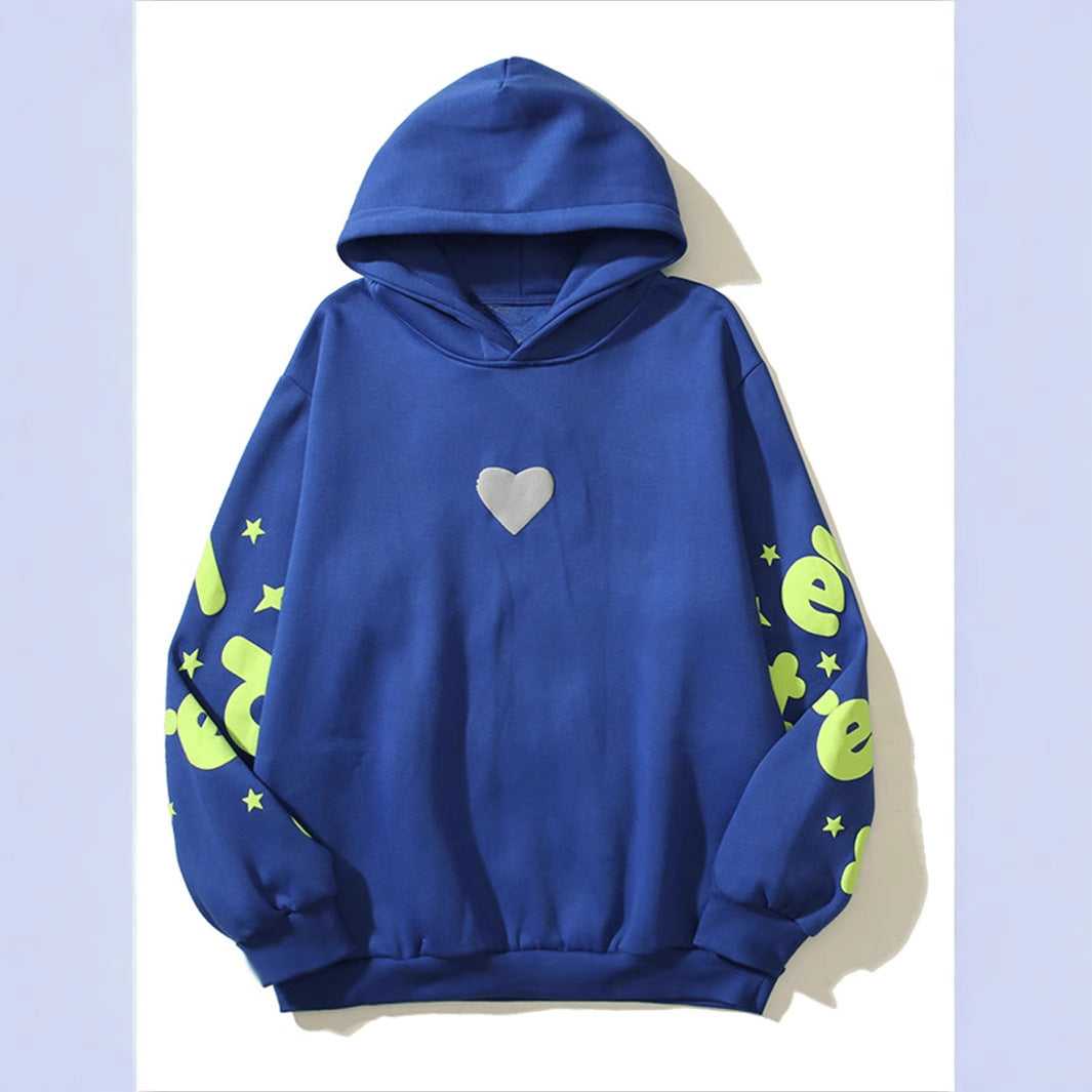 popular autumn new New fashion street leisure letter printing loose hooded pullover sweater