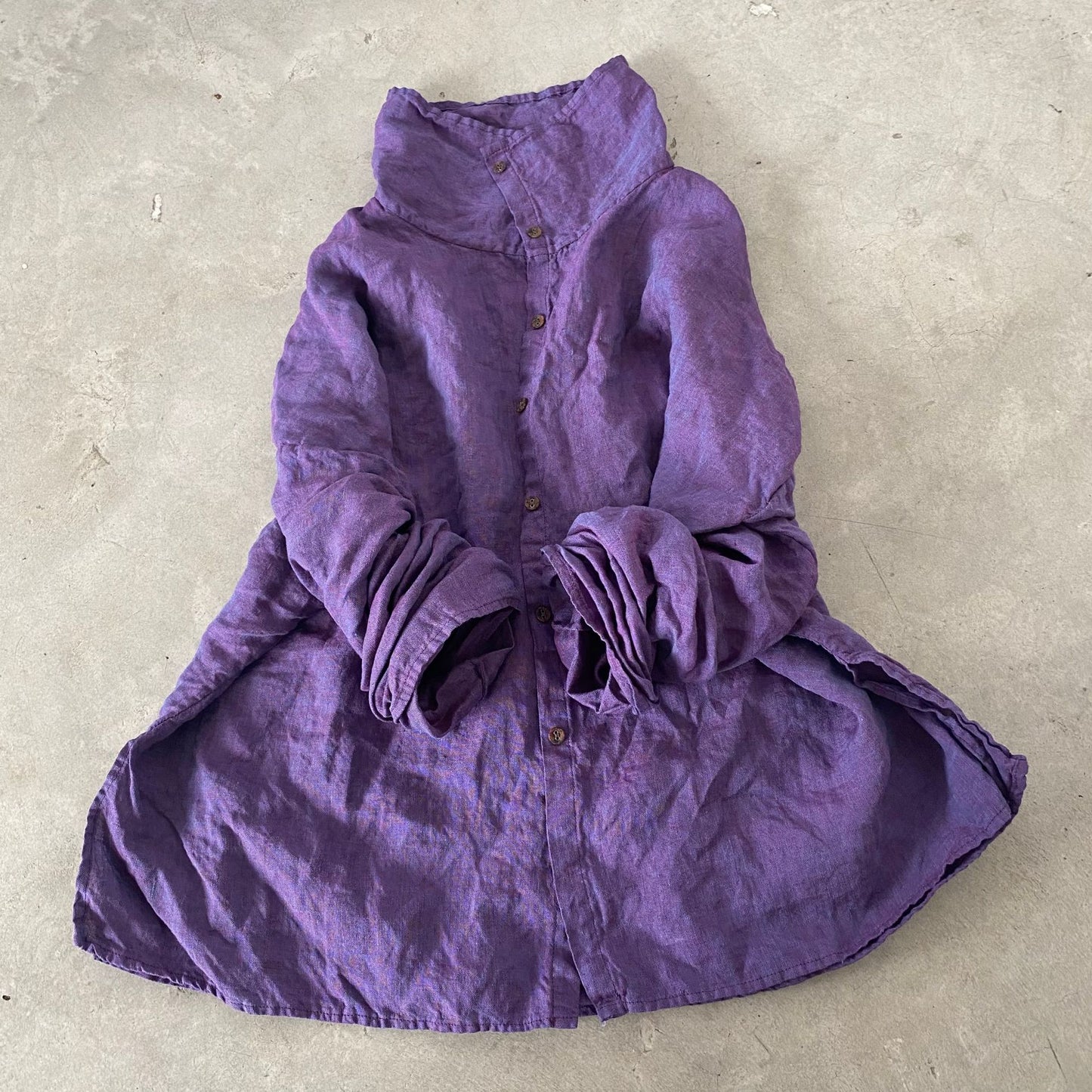 2025 Su Nian Weiyang 23/11 See you again, loose thickened ramie turtleneck cardigan button shirt in autumn and winter