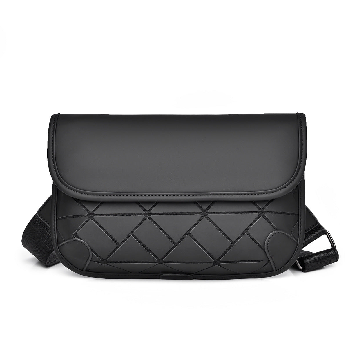 2025 New street trend messenger bag men's high-end diamond shoulder bag large capacity personalized fashion breast bag wholesale