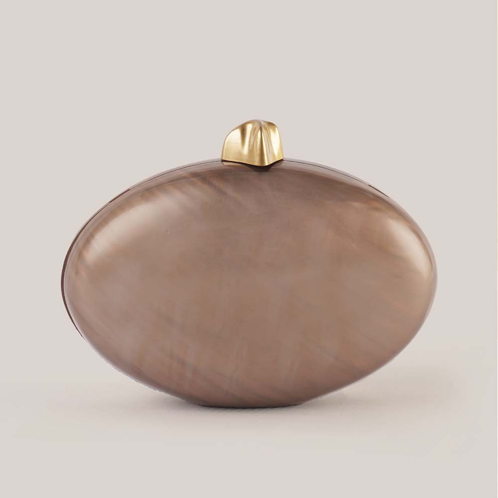hot-selling new beige semi-round acrylic dinner bag, hand grab bag, one shoulder oblique span wedding fashion women's bag