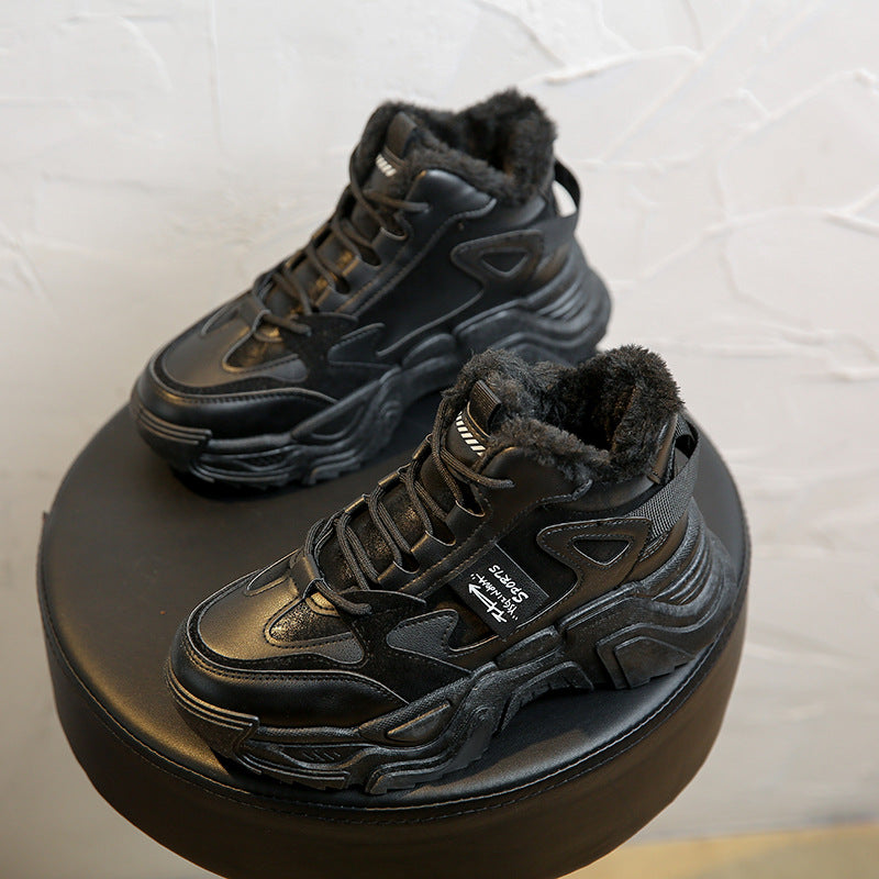 2025 ins Korean version of the new dad shoes for women spring student versatile sports shoes street shooting casual heightening shoes K819