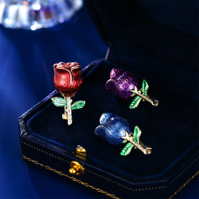 2025 popular New Elegant Rose Brooch High-end Retro Pin Temperament Suit Multifunctional Fixed Accessories Corsage