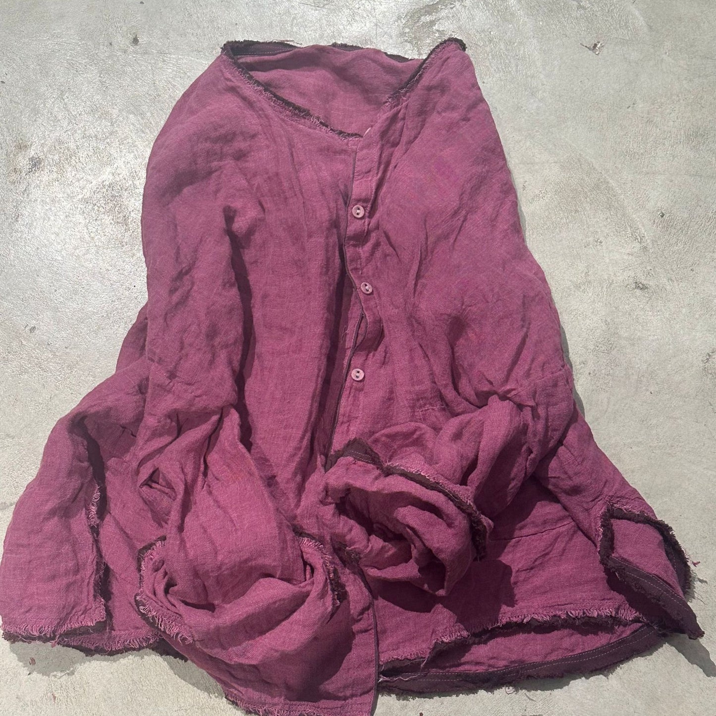 2025 25/2 SN125 literary and casual yarn-dyed textured linen burr cardigan