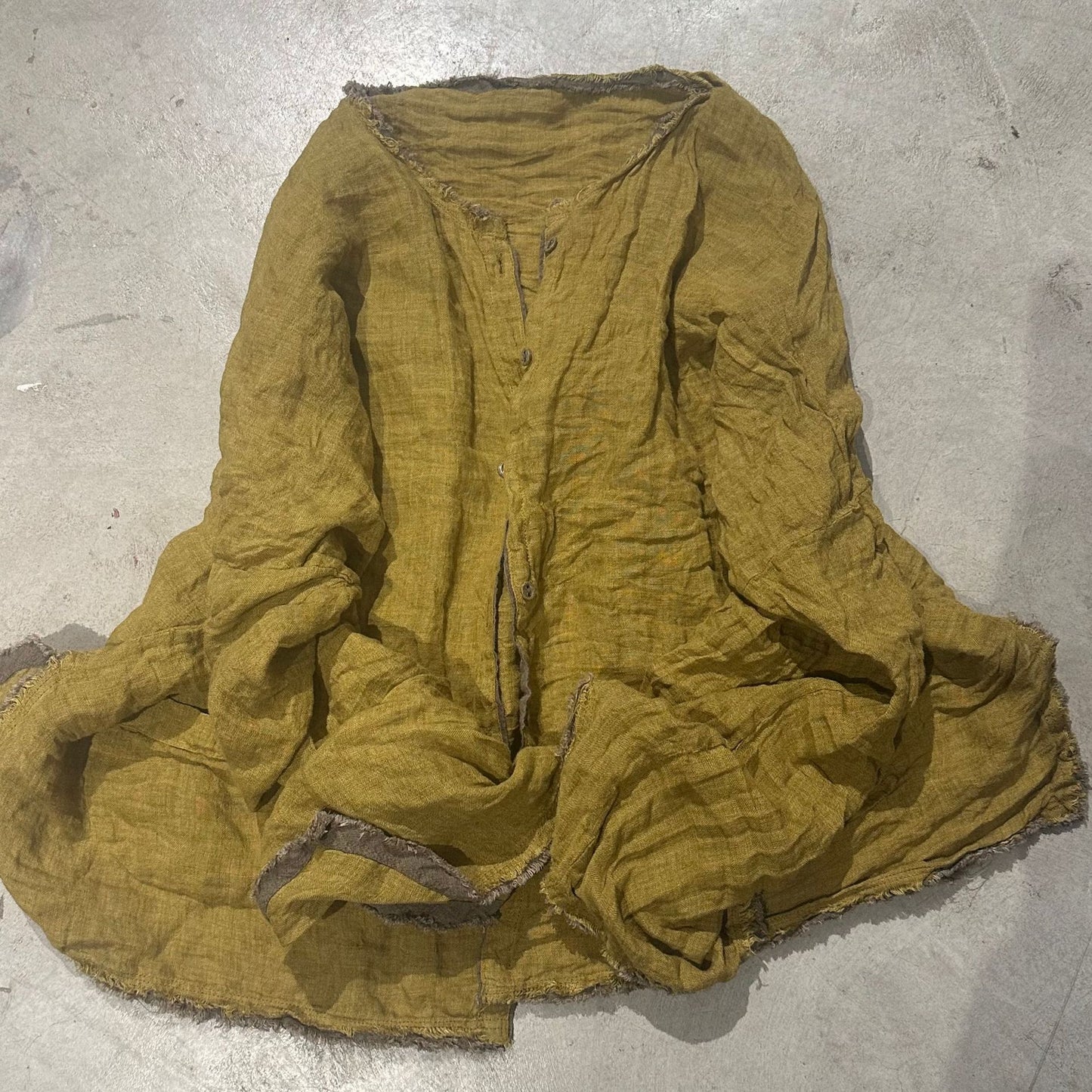 2025 25/2 SN125 literary and casual yarn-dyed textured linen burr cardigan