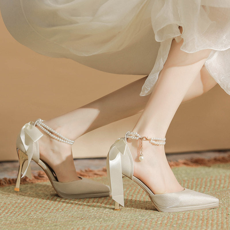 XIANGTUIBAO Z28-104 Waterproof Platform Autumn New Stiletto Heel Pointed Toe Sexy Women's Shoes Korean Style Versatile High Heel Pumps