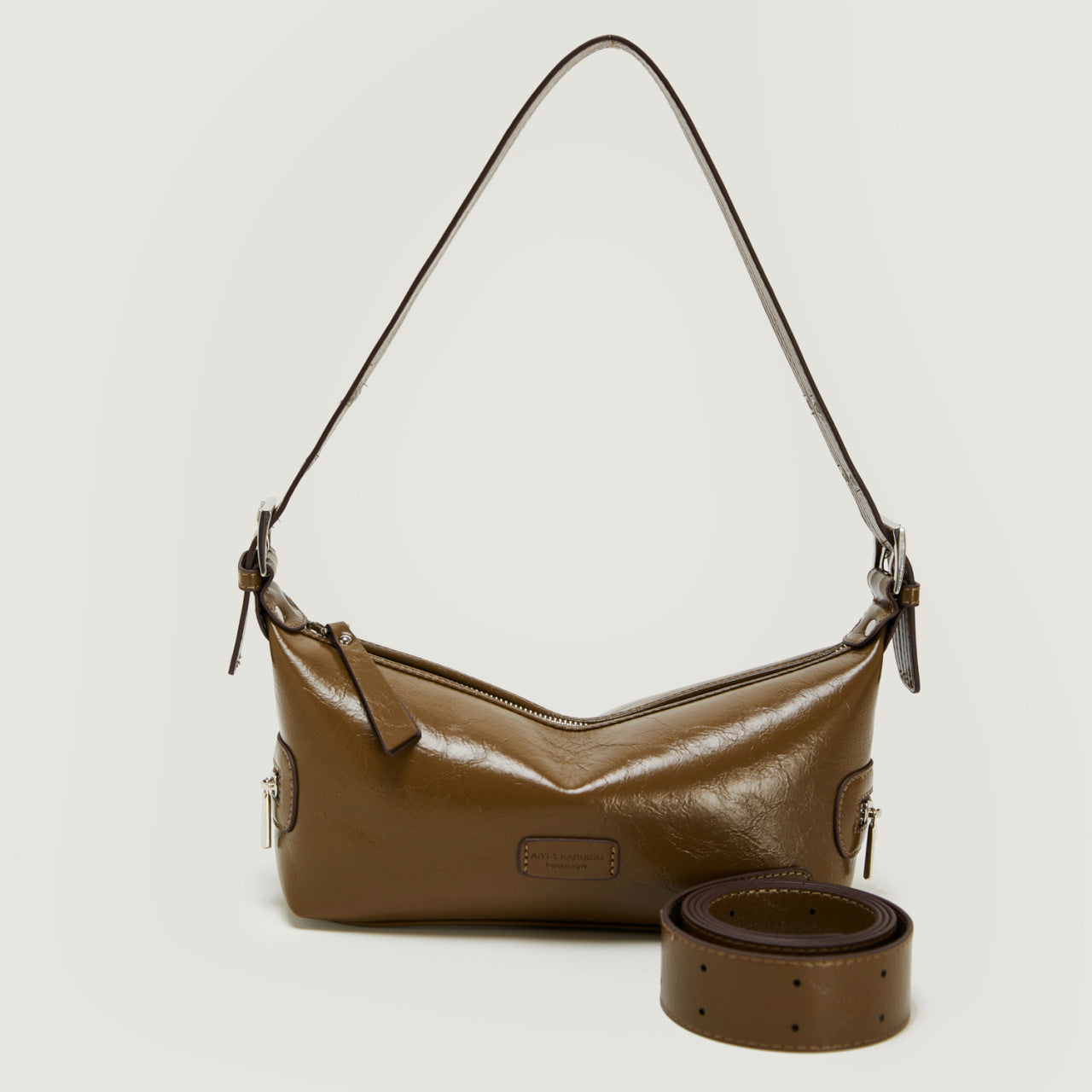 2025 Bag Autumn Women's popular New Burst Underarm Bag Fashion Versatile Premium Sense Crescent Bag Trend Women's Satchel