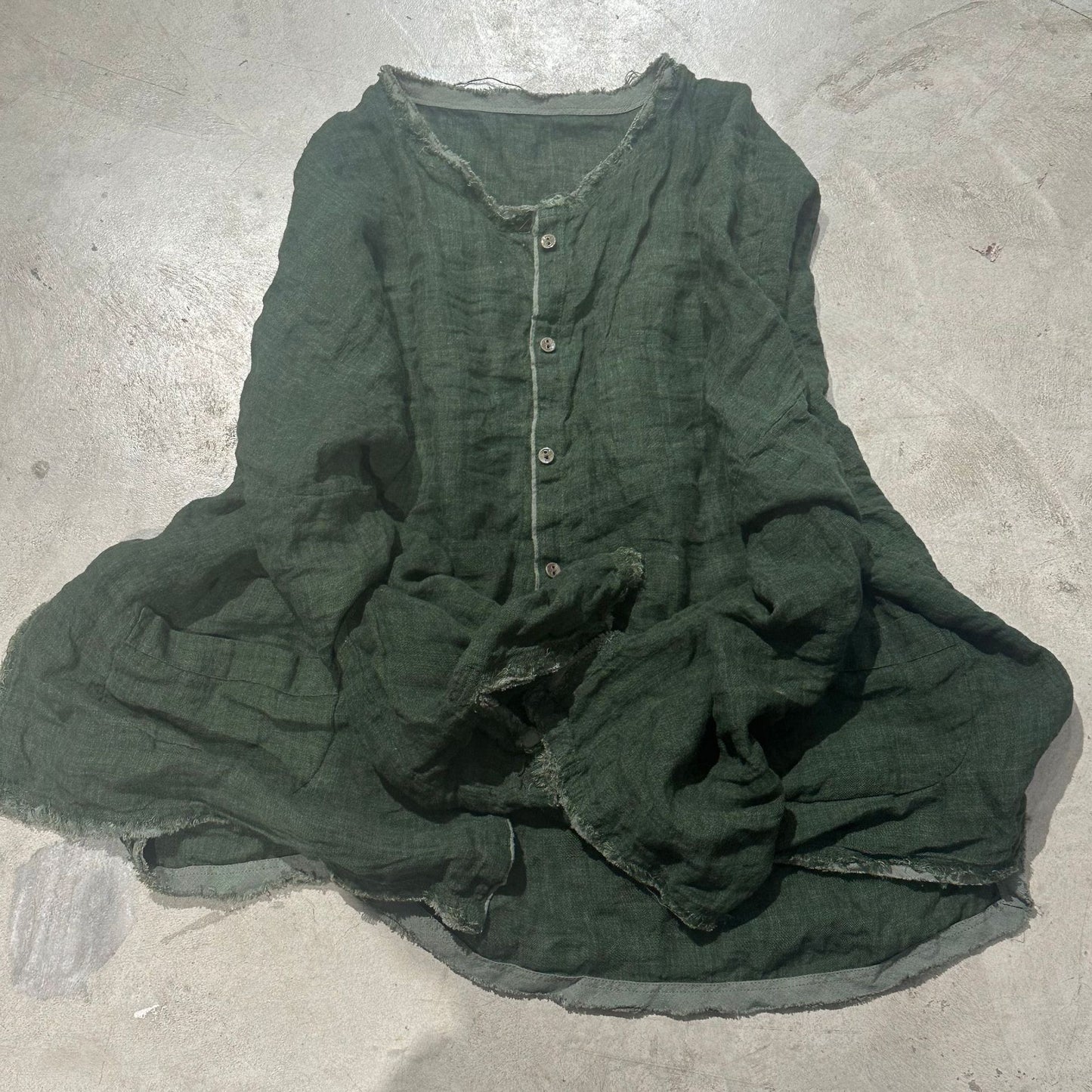 2025 25/2 SN125 literary and casual yarn-dyed textured linen burr cardigan