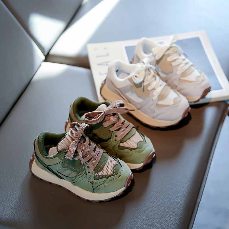 xiangtuibao Children's Dad Shoes Spring and Autumn New Fashion Medium and Large Children's Sneakers Casual Shoes Korean Boys Mesh Shoes