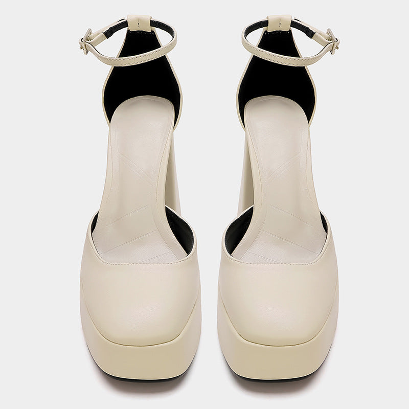 xiangtuibao Original Shishengmei Shoes Factory 2014 New Summer Hollow Waterproof Platform High Heel round Toe Closed Toe Sandals for Women