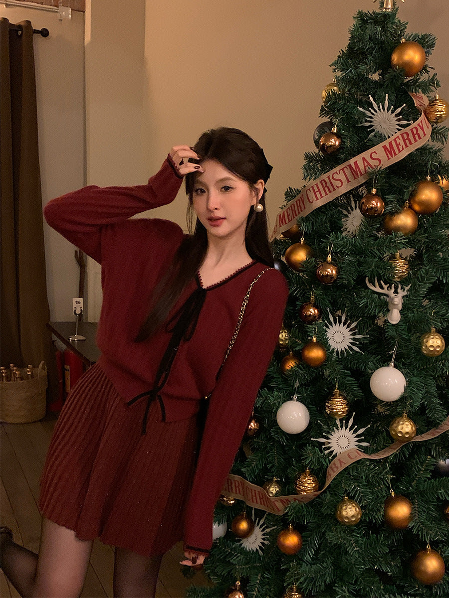 2025 popular winter new temperament versatile Australian wool bottoming shirt long-sleeved knitted sweater women's top 25198