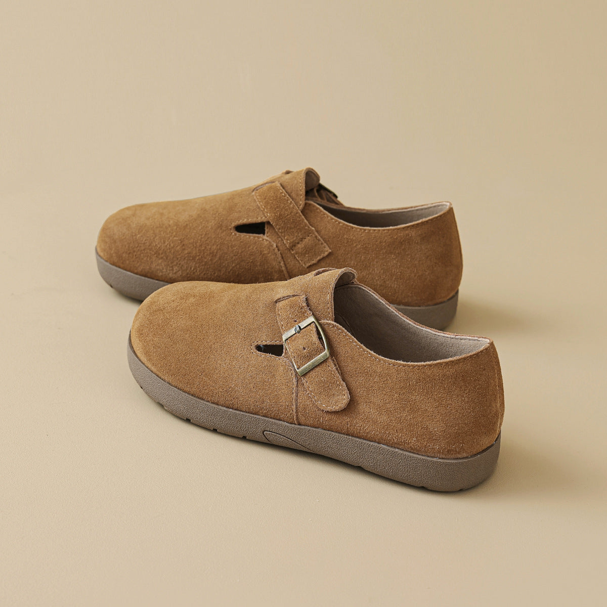 2025 All-inclusive Birkenstocks women's autumn thick-soled one-pedal Birkenstocks soft-soled Doudou shoes women's shoes