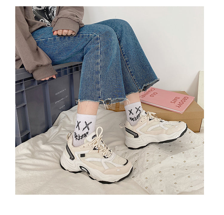 xiangtuibao Women Sneakers New Spring Autumn Casual Dad Shoes Trainers Basket Femme Sports Vulcanized Platform Sneakers Women Shoes