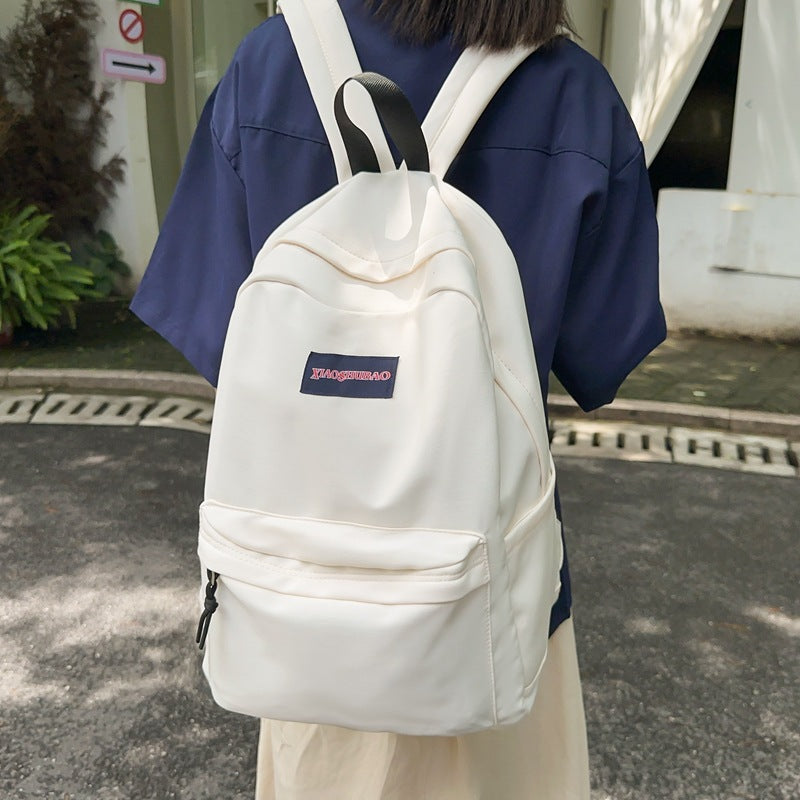 2025 Backpack Men's and Women's Trend Fashion Student Computer Backpack Korean Version Simple Versatile College Style Leisure Travel Backpack