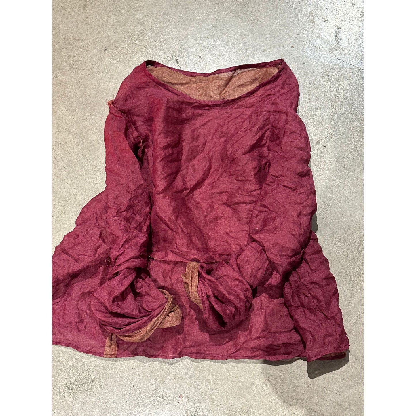 2025 24/1 SN08 literary and retro ramie spliced pullover