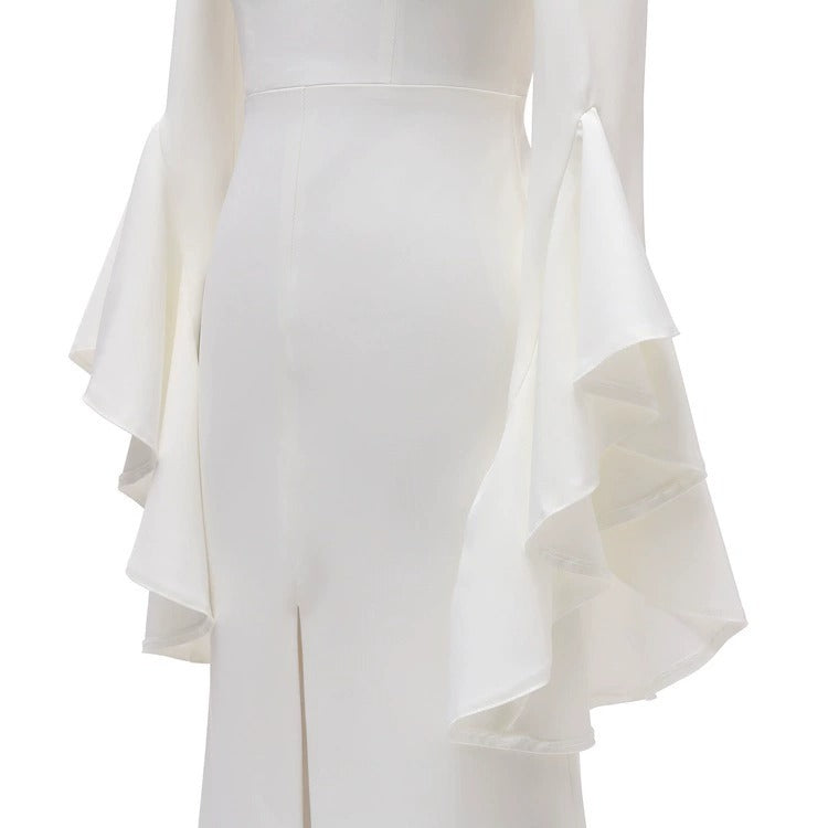 2025 Korean light wedding dress satin go out certificate registration travel photography welcome evening dress small white dress spring
