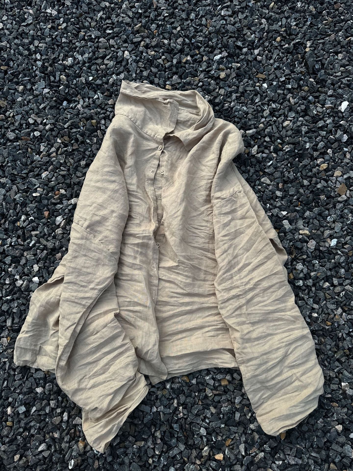 2025 Su Nian Weiyang 23/11 See you again, loose thickened ramie turtleneck cardigan button shirt in autumn and winter