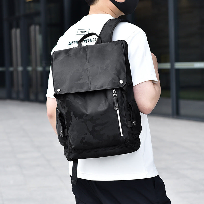 2025 Men's backpack Fashion trend Personalized computer backpack Large capacity USB port Korean version Student backpack