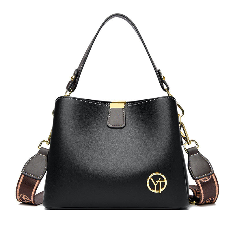 2025 New stylish and simple bucket bag popular autumn classic large-capacity women's messenger bag, high-end trendy bag