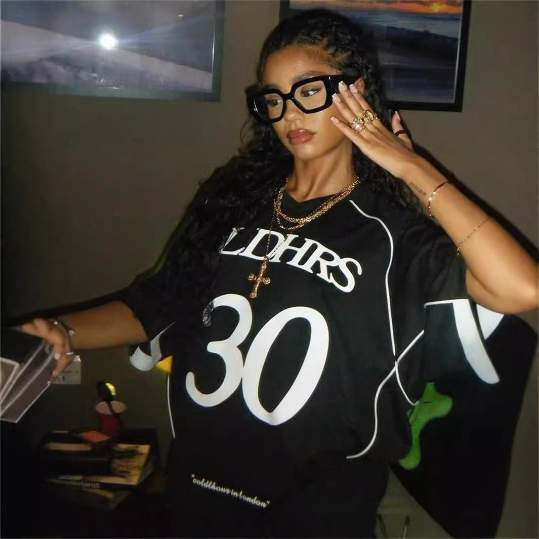 popular summer new New n fashion retro street letter printing casual loose T-shirt short-sleeved top