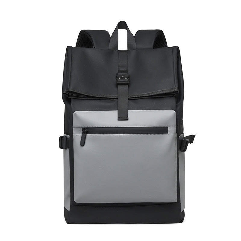 2025 new backpack backpack men's large-capacity roll-up backpack outdoor leisure travel bag back bag