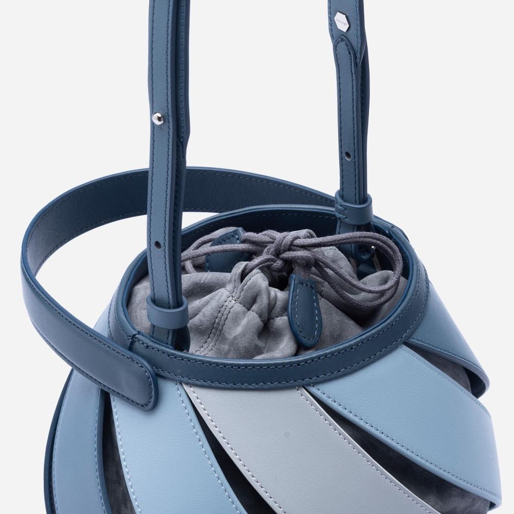 XIANGTUIBAO Round Contrast Color Portable Messenger Bag Hand Bags Cross-Border Niche Shoulder Bag Diamond Quilted Stitching Bucket Bag