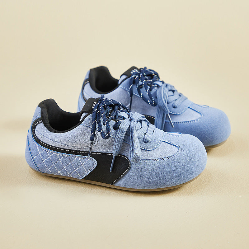 2025 ins Korean version of the new retro German training little white shoes for women's spring students thick-soled heightening casual shoes street shot S01