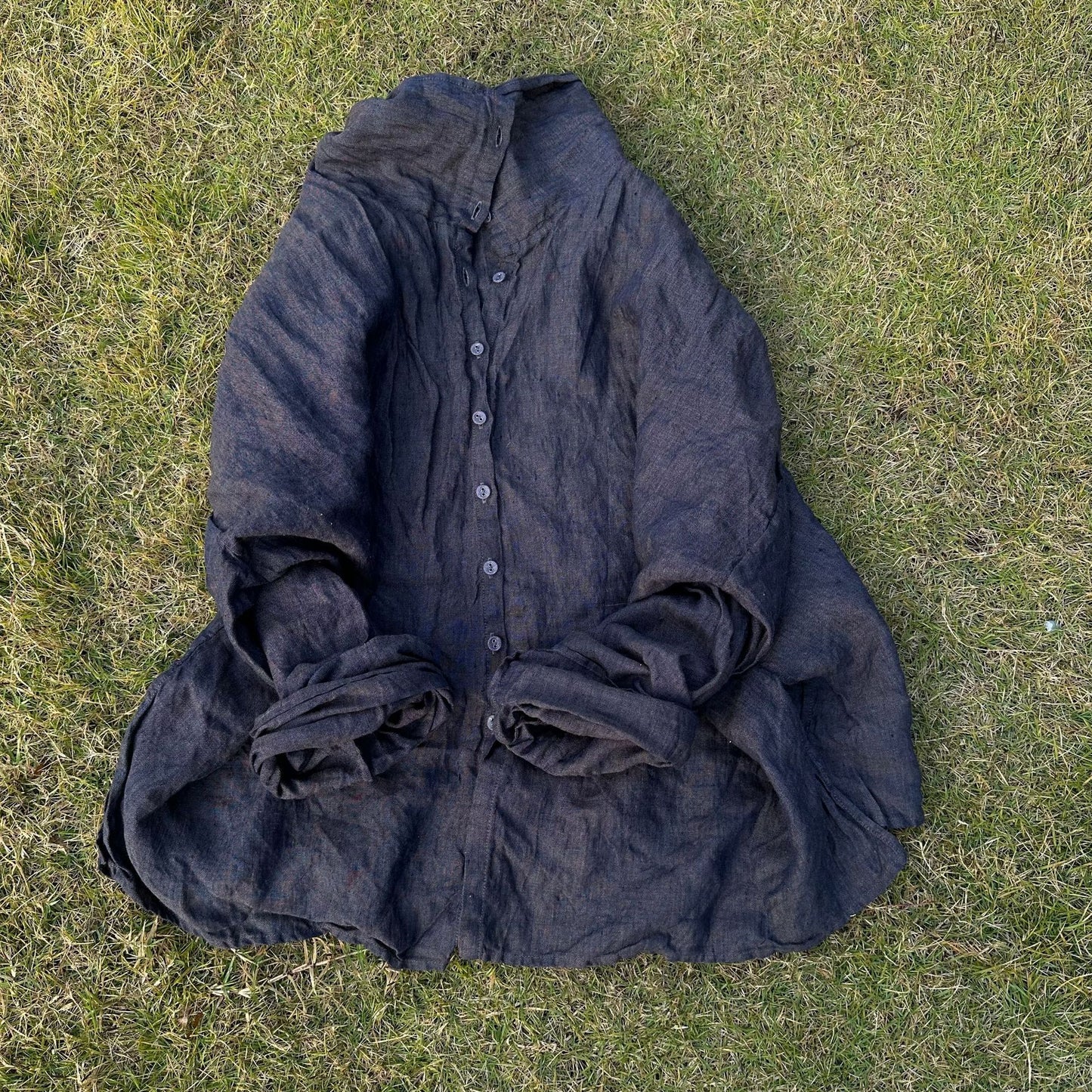 2025 Su Nian Weiyang 23/11 See you again, loose thickened ramie turtleneck cardigan button shirt in autumn and winter