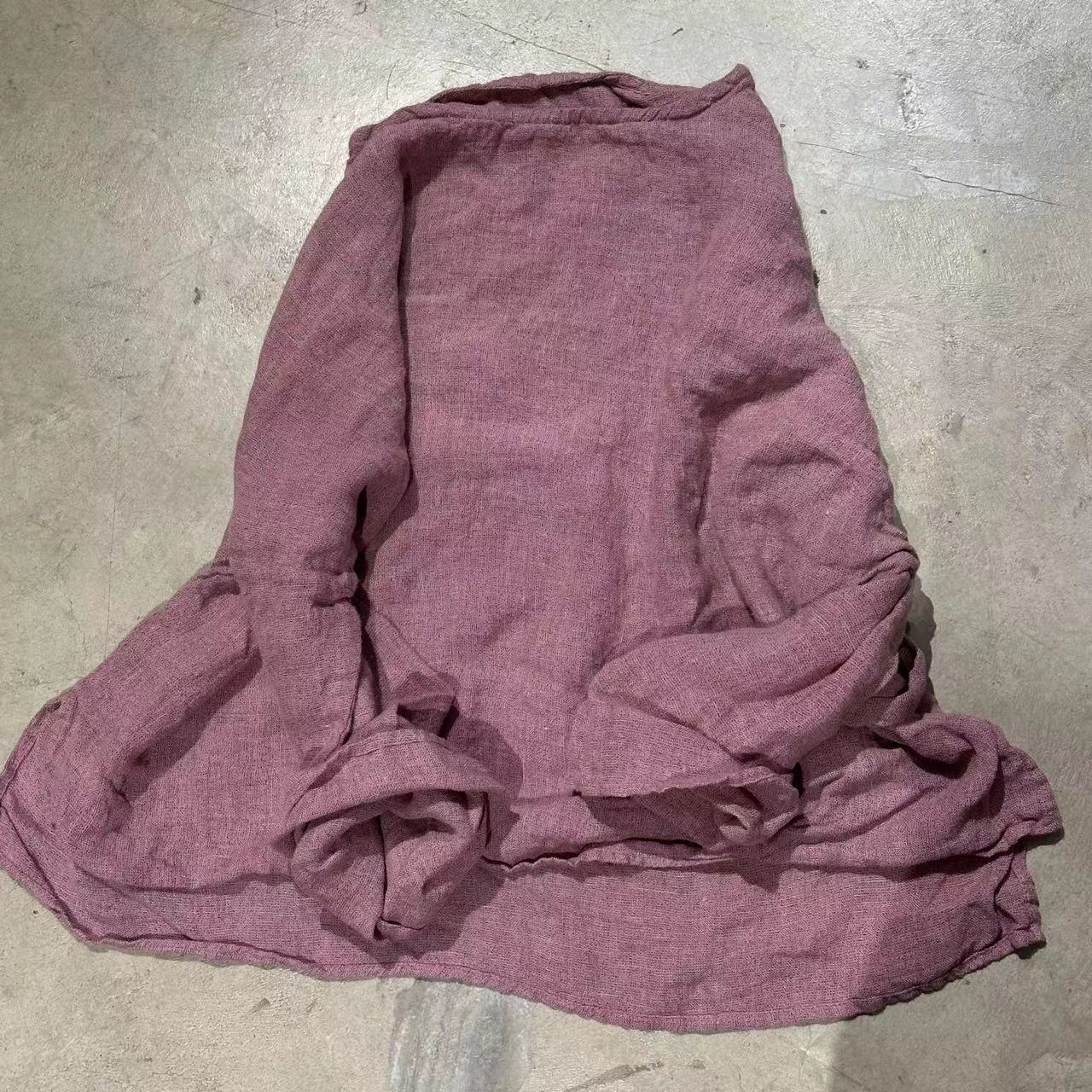 2025 24/1/SN05 Literary and casual yarn-dyed craft linen crew neck pullover