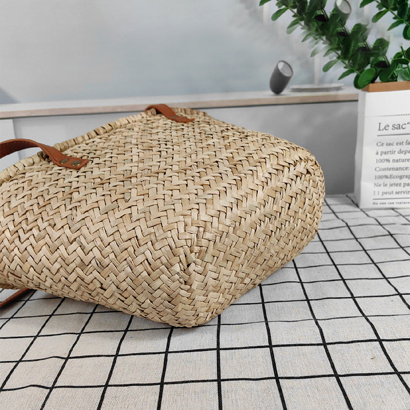 XIANGTUIBAO Straw Bag Ins Style Hand-Woven Large Capacity Hand Holding Crossbody Seaside Vacation Beach Bag Cross-Border One Piece Dropshipping