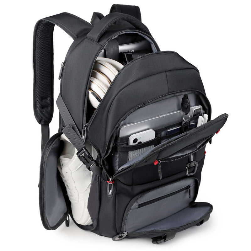 2025 Multifunctional Business Backpack Large Capacity Expansion Double Backpack Men's Leisure Travel Backpack Luggage