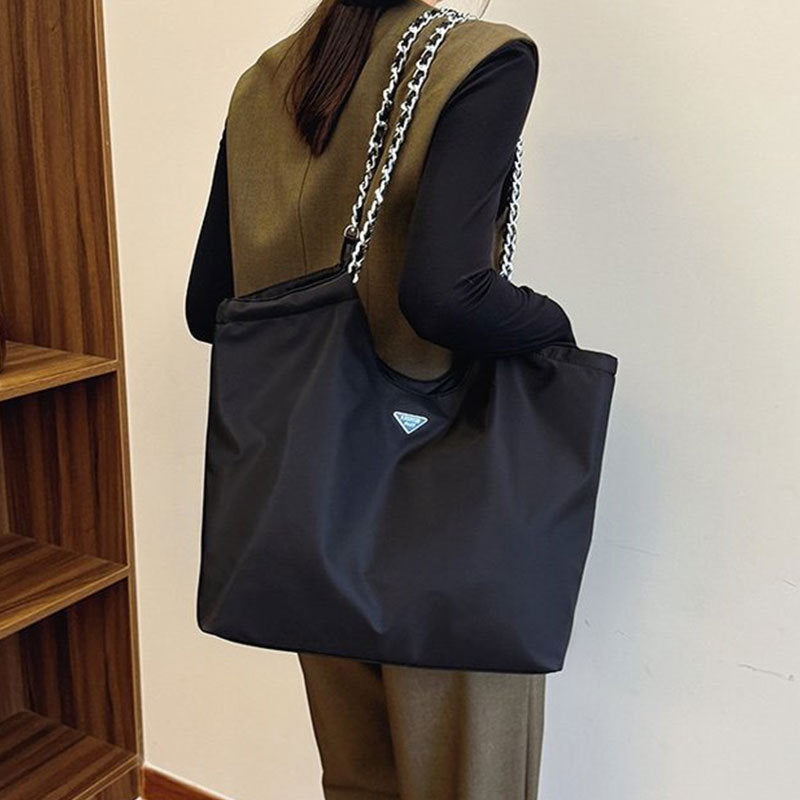 2025 Tote bag popular autumn new soft leather women's bag high-end sense large-capacity casual shoulder bag textured commuter bag