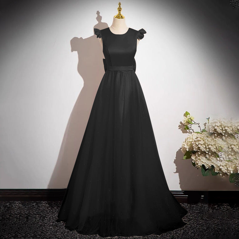 2025 Pink bridesmaid clothes new wedding sister group dress dress high-end niche summer satin light luxury dress