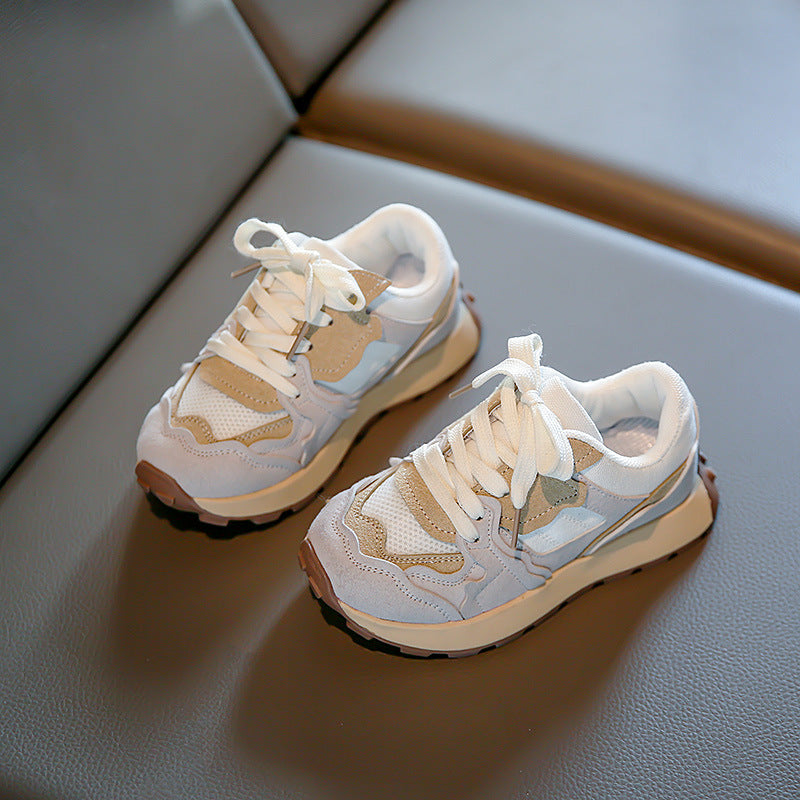 xiangtuibao Children's Dad Shoes Spring and Autumn New Fashion Medium and Large Children's Sneakers Casual Shoes Korean Boys Mesh Shoes