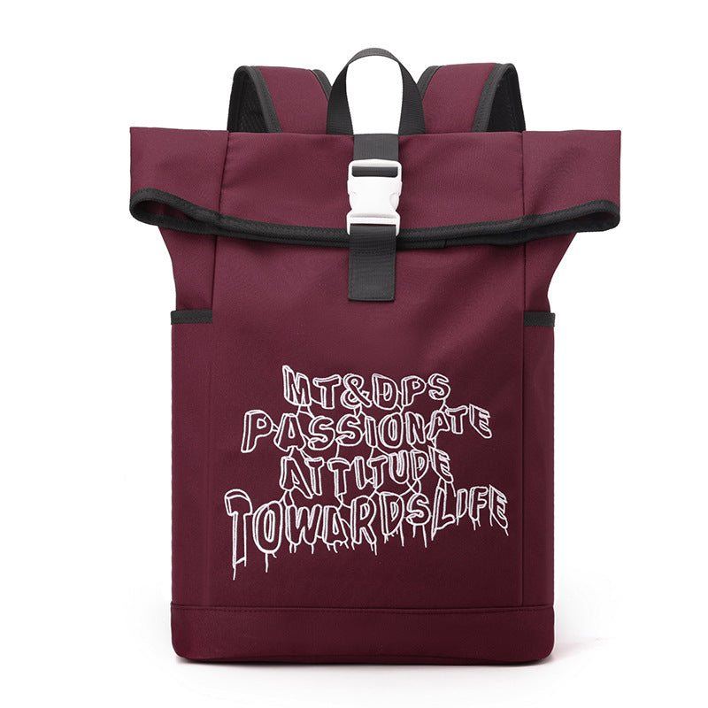 2025 Backpack Male College Student Sports Trend Student School Bag Computer Bag Couple Large Capacity Lightweight Trend Backpack