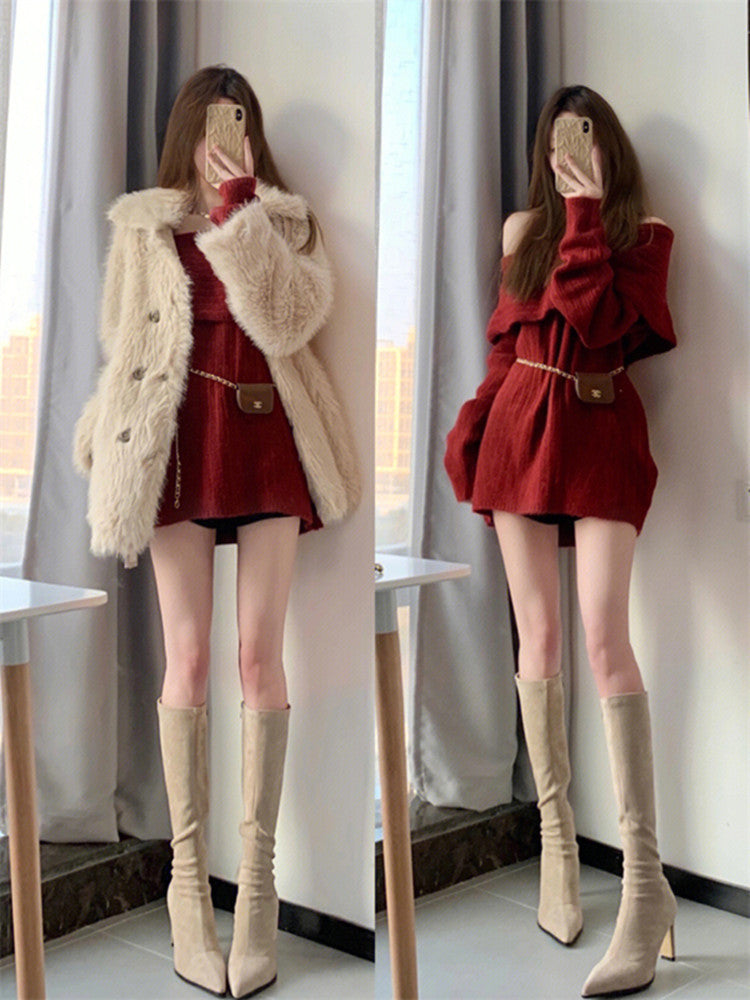 2025 High-heeled pointed boots children's autumn and winter popular new side zipper suede high elastic thin boots knight boots