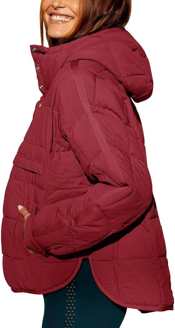 2023 Cross-border Autumn and Winter Solid Color Hooded Cotton Clothing Foldable Filled Pullover Pocket Long Sleeve Jacket Women