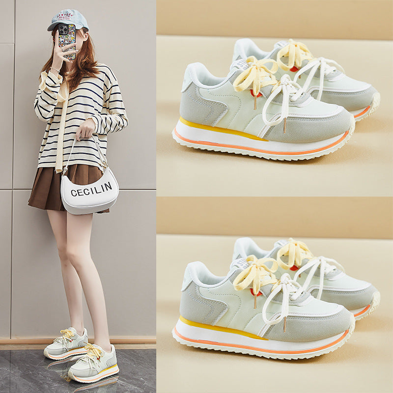 2025 ins Korean version of Forrest Gump shoes women's tide spring new height increase student running sports casual shoes street shot K1102