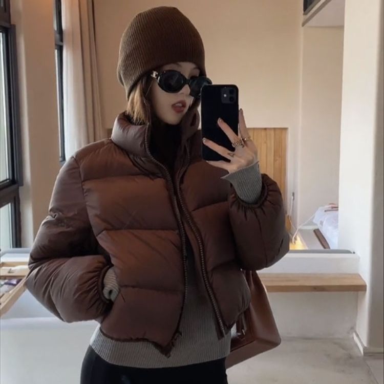 2025 new cotton-padded clothes women's winter short loose cotton-padded clothes thickened bread clothes Korean version high-waisted small cotton-padded jacket