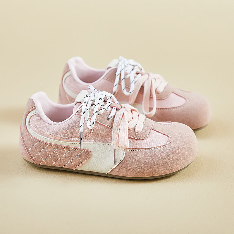 2025 ins Korean version of the new retro German training little white shoes for women's spring students thick-soled heightening casual shoes street shot S01