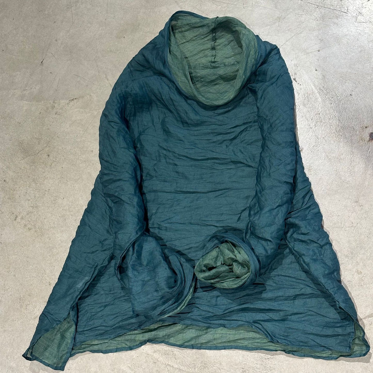 2025 23/8/tea tea/early autumn literary and retro two-color ramie high-neck shoulder loose shirt bottoming shirt