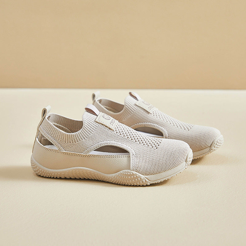 2025 ins Korean version of flying woven shoes summer new student sports shoes mesh breathable fitness running casual K1506
