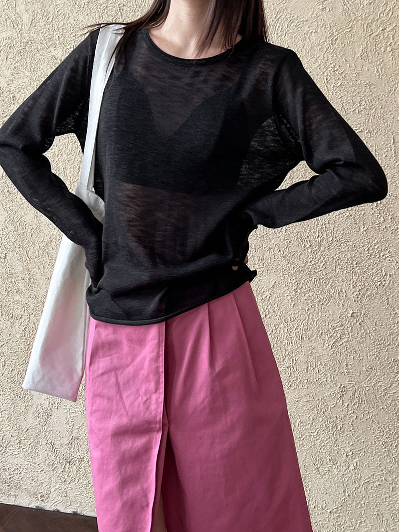 Luxi Korean sling vest + crew neck knitted sweater set for women's spring new contrasting colors stacked two-piece set ss708